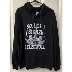 Jelly Roll Women's XL black hoodie Son of the Sinner Serra brand 70% Cotton rock